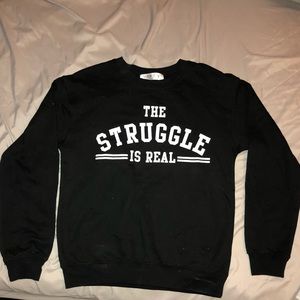 black crew neck
